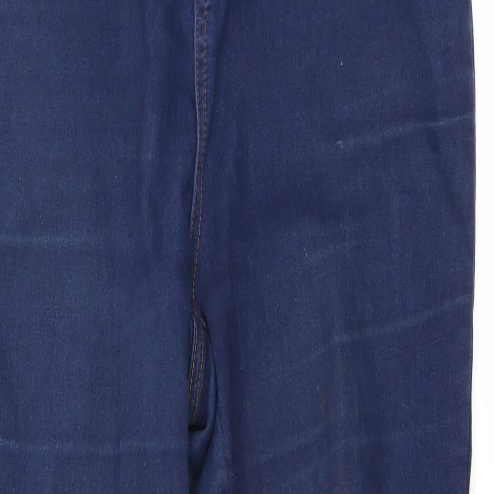 Very Womens Blue Cotton Skinny Jeans Size 12 L27 in Regular Zip
