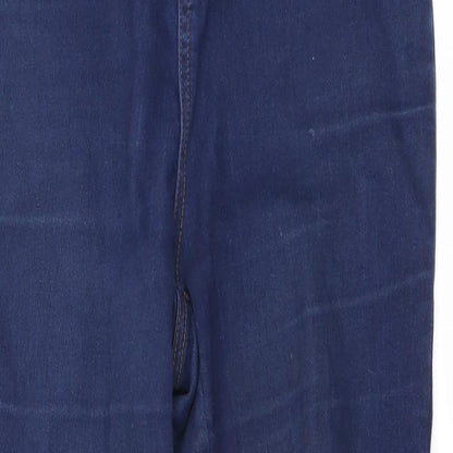Very Womens Blue Cotton Skinny Jeans Size 12 L27 in Regular Zip