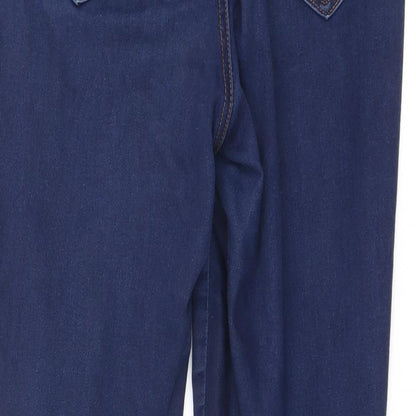 Very Womens Blue Cotton Skinny Jeans Size 12 L27 in Regular Zip