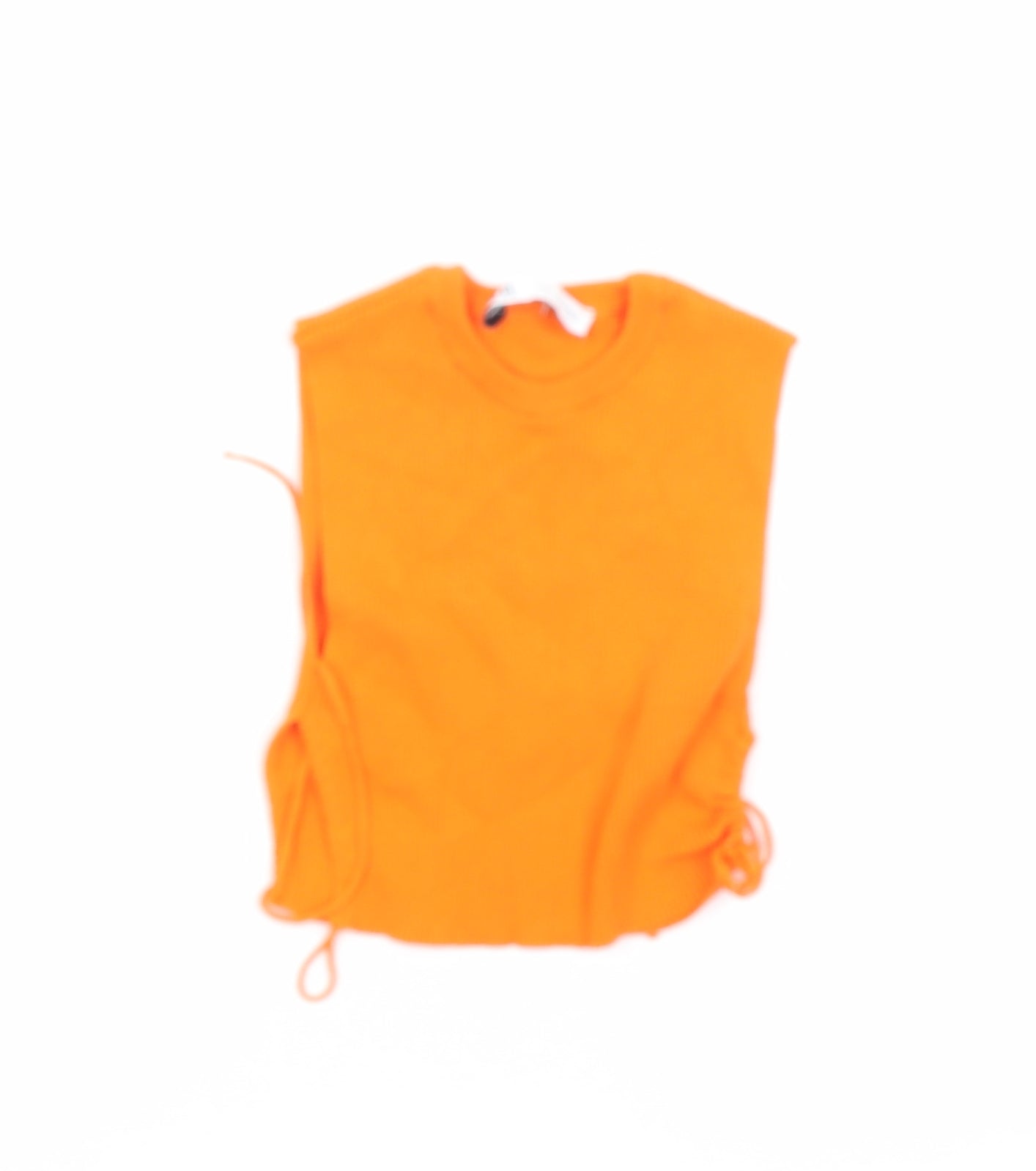 Womens UK Size XS Zara Orange Basic Tank