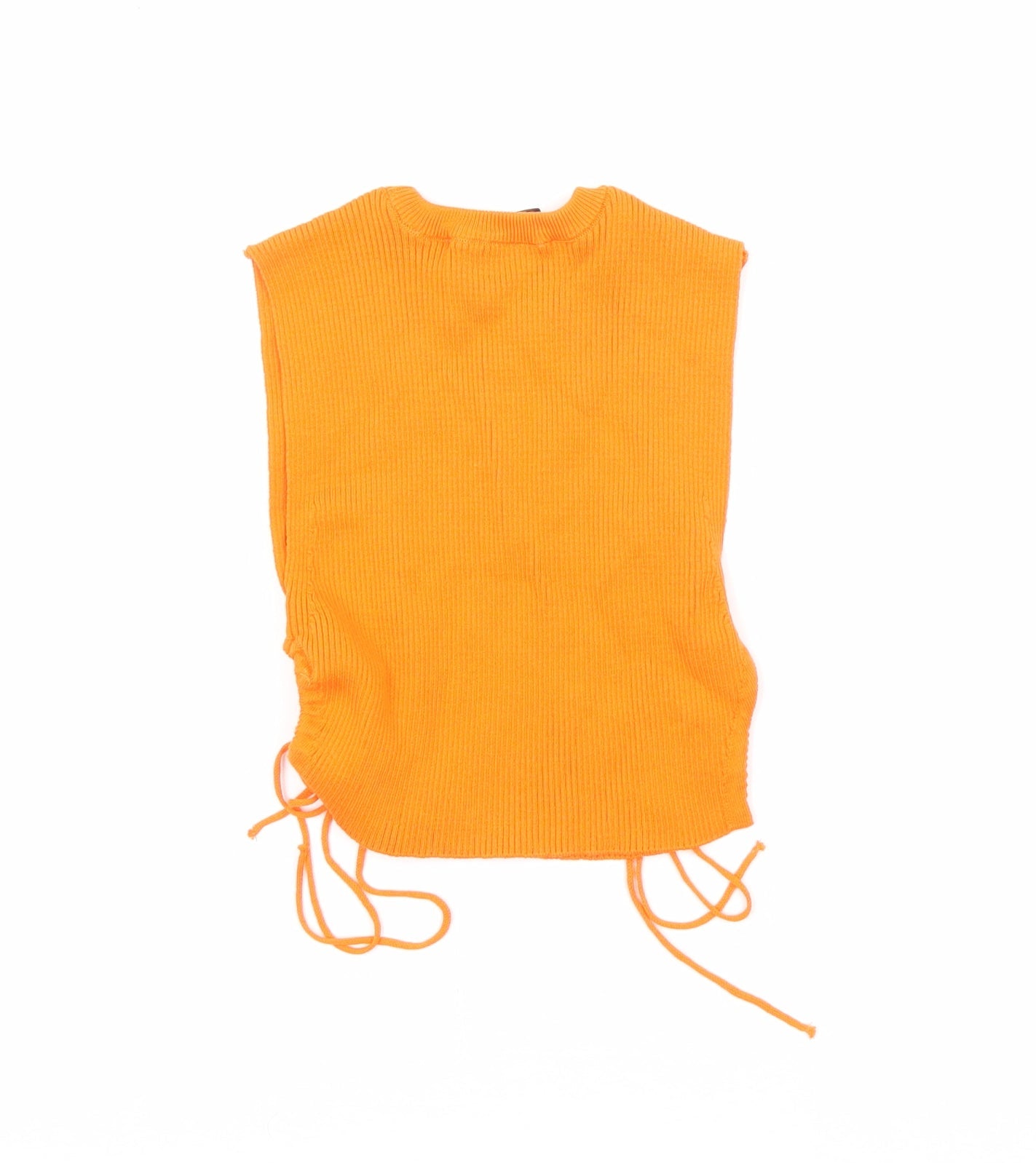 Womens UK Size XS Zara Orange Basic Tank