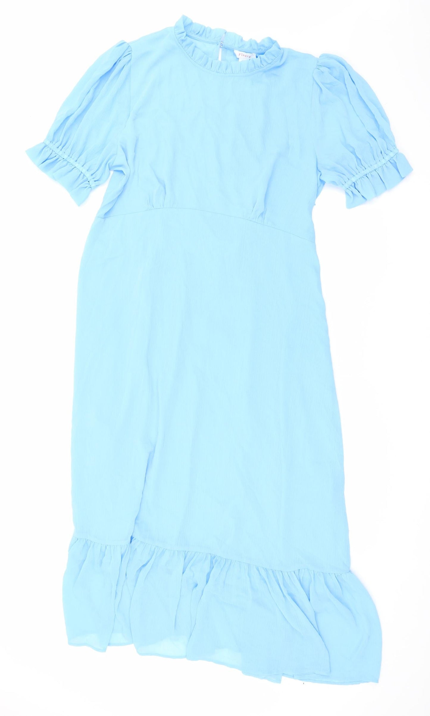 Finery Womens Blue Polyester Maxi Size 18 Mock Neck Button