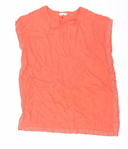 Blue Vanilla Womens Red Viscose T-Shirt Dress Size M Round Neck Pullover - Sparkle