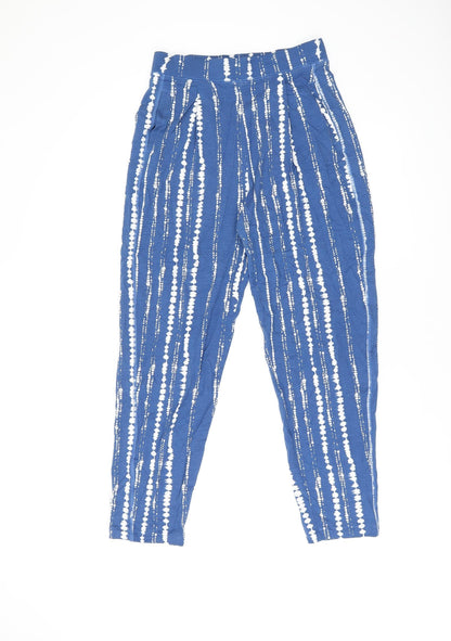 Womens UK Size 8 Marks and Spencer Regular Fit  Blue Trousers