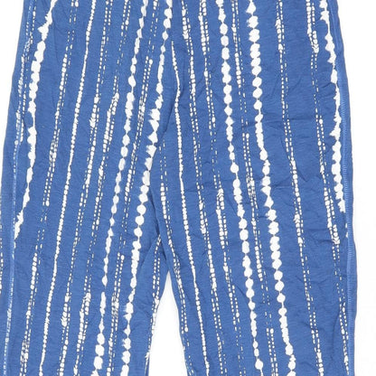 Womens UK Size 8 Marks and Spencer Regular Fit  Blue Trousers