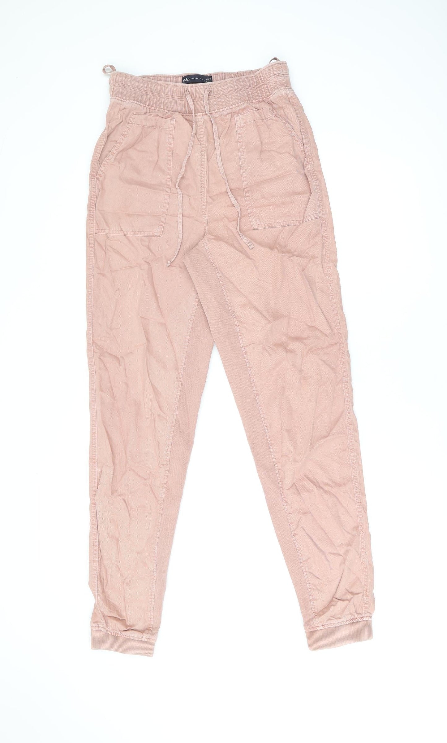 Womens UK Size 8 Marks and Spencer Regular Fit  Pink Trousers