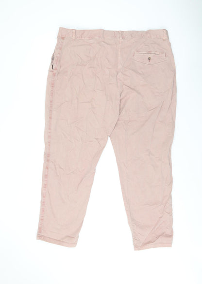 Womens UK Size 20 Marks and Spencer Regular Fit Chino Pink Trousers