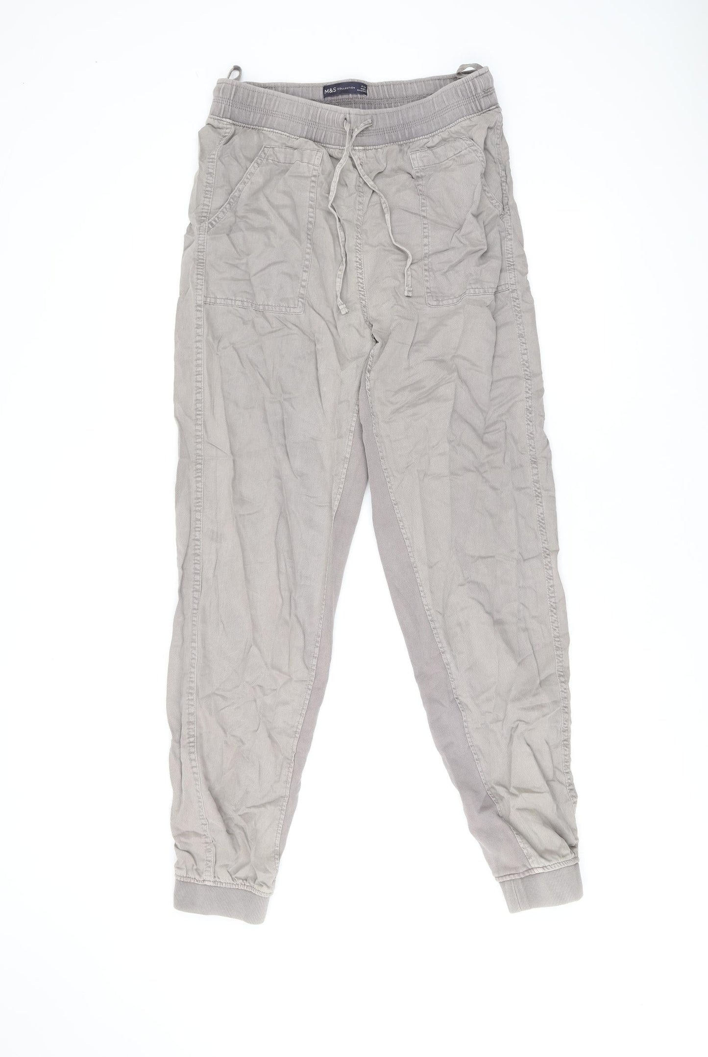 Womens UK Size 10 Marks and Spencer Regular Fit  Brown Trousers