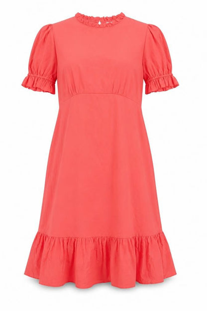 Finery Womens Red Polyester A-Line Size 16 Round Neck Zip
