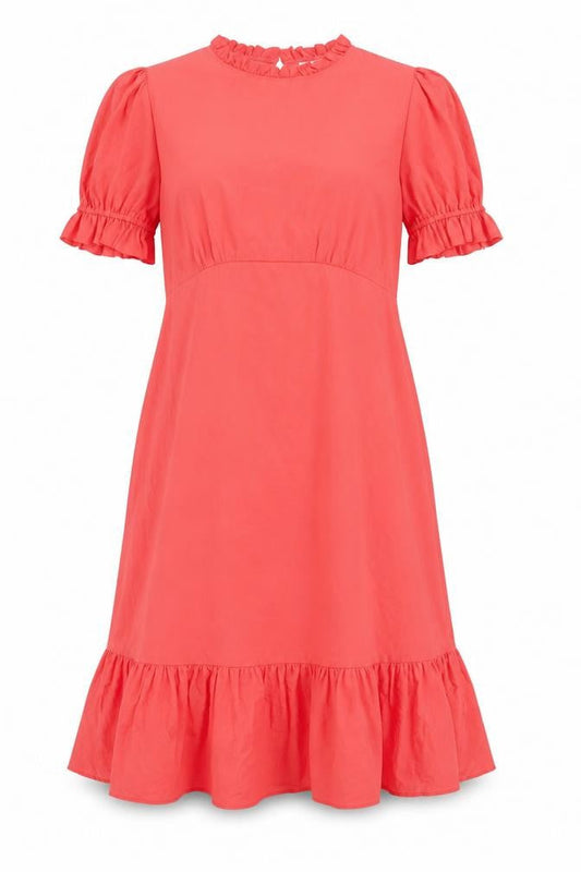 Finery Womens Red Polyester A-Line Size 16 Round Neck Zip