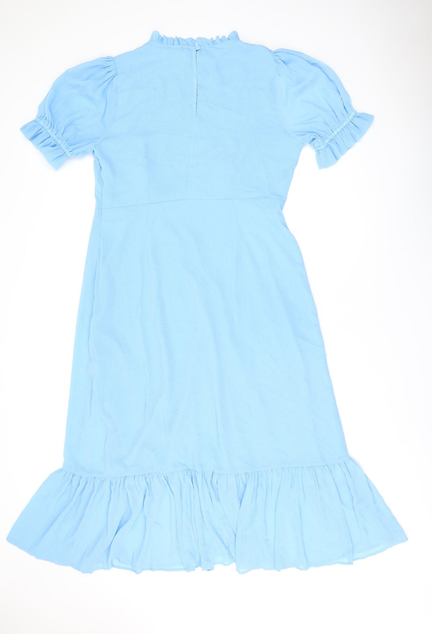 Finery Womens Blue Polyester A-Line Size 18 Round Neck Zip