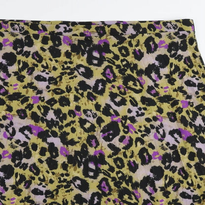 Marks and Spencer Womens Multicoloured Animal Print Polyester A-Line Skirt Size 22 - Elastic Waist