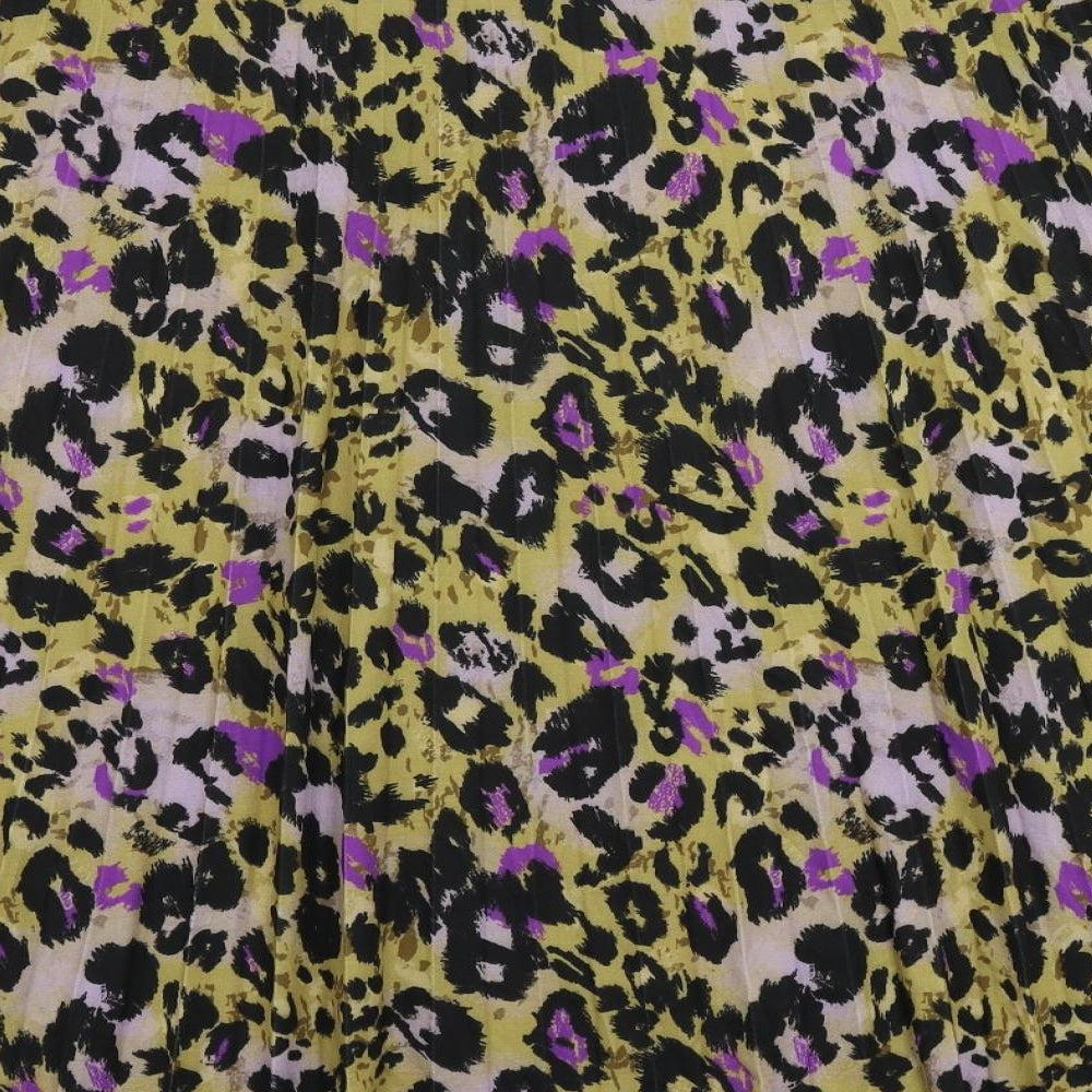 Marks and Spencer Womens Multicoloured Animal Print Polyester A-Line Skirt Size 22 - Elastic Waist