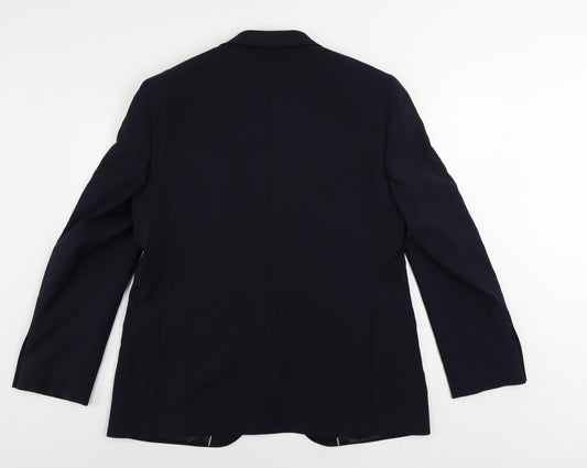 Autograph Mens Blue Wool Jacket Suit Jacket Size 42 Regular