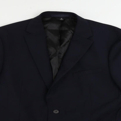 Autograph Mens Blue Wool Jacket Suit Jacket Size 42 Regular