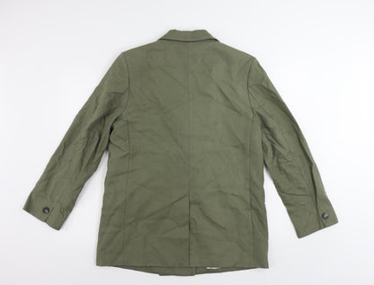 Per Una Womens Green Jacket Blazer Size 14 Button
