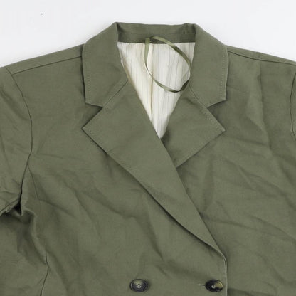Per Una Womens Green Jacket Blazer Size 14 Button