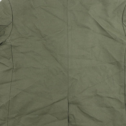 Per Una Womens Green Jacket Blazer Size 14 Button