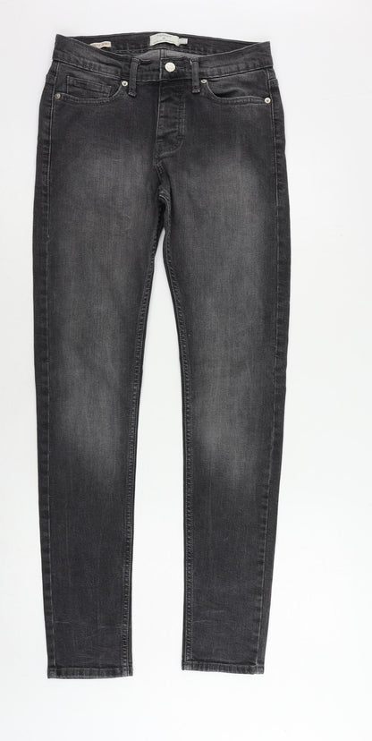 Mens UK Size 28 in Topman Regular Fit Skinny Grey Jeans