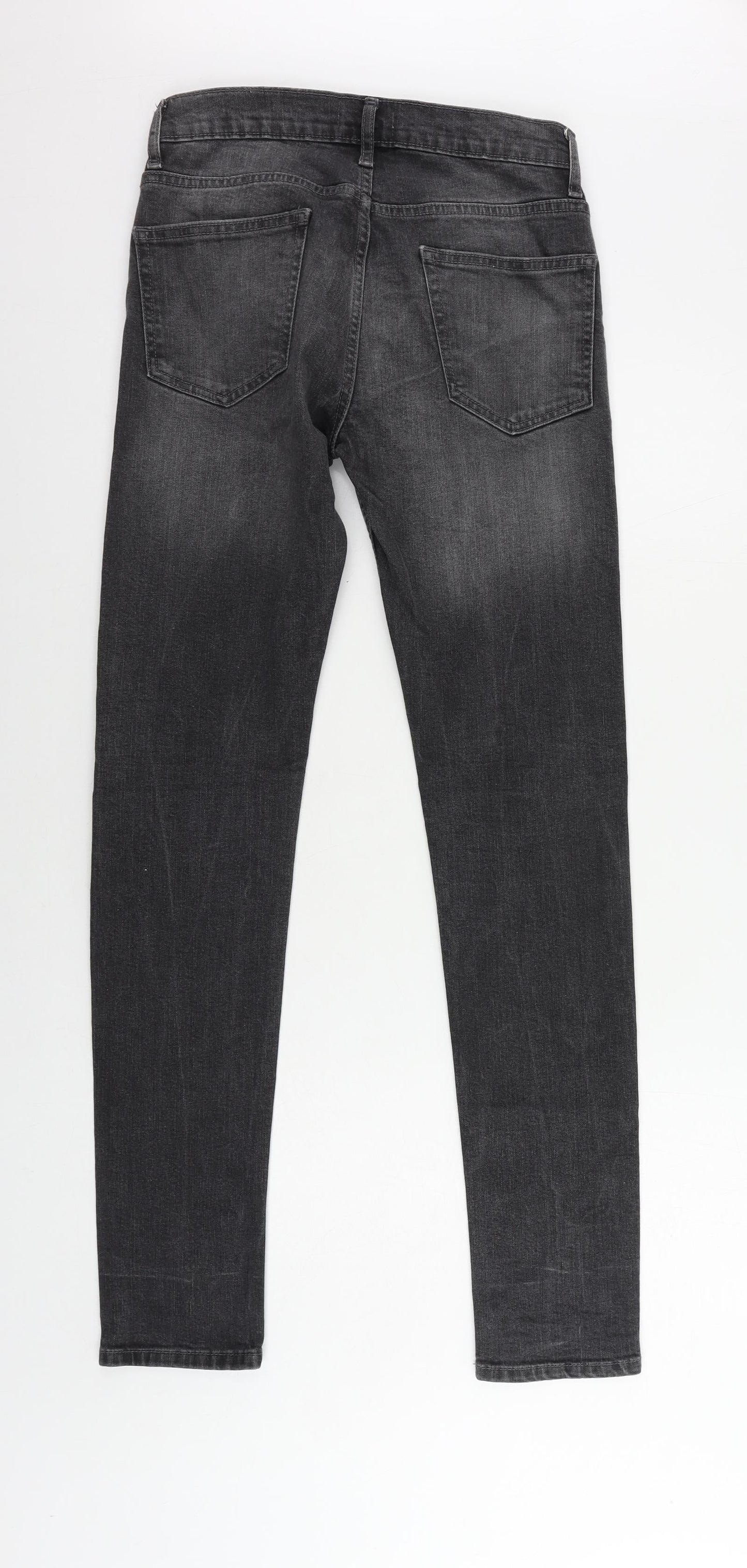 Mens UK Size 28 in Topman Regular Fit Skinny Grey Jeans