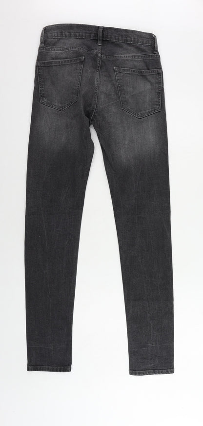 Mens UK Size 28 in Topman Regular Fit Skinny Grey Jeans