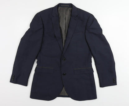 Mens UK Size 38 NEXT Regular Blue Suit 3 Piece