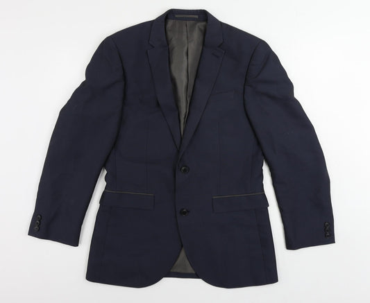 Mens UK Size 38 NEXT Regular Blue Suit 3 Piece