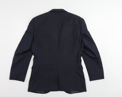 Mens UK Size 38 NEXT Regular Blue Suit 3 Piece
