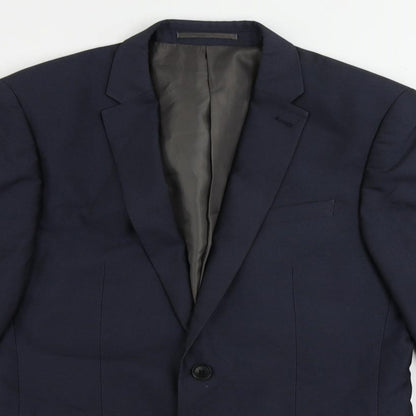 Mens UK Size 38 NEXT Regular Blue Suit 3 Piece