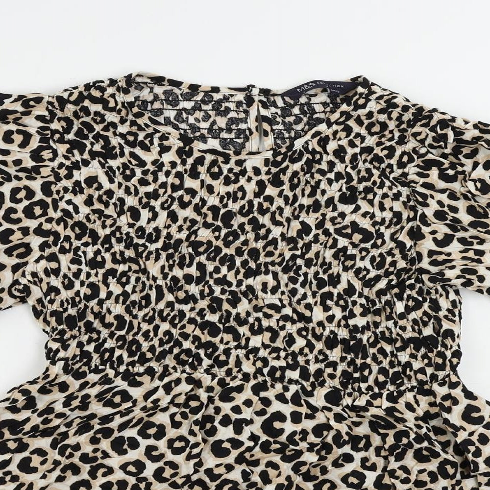 Womens UK Size 8 Marks and Spencer Black Basic Blouse