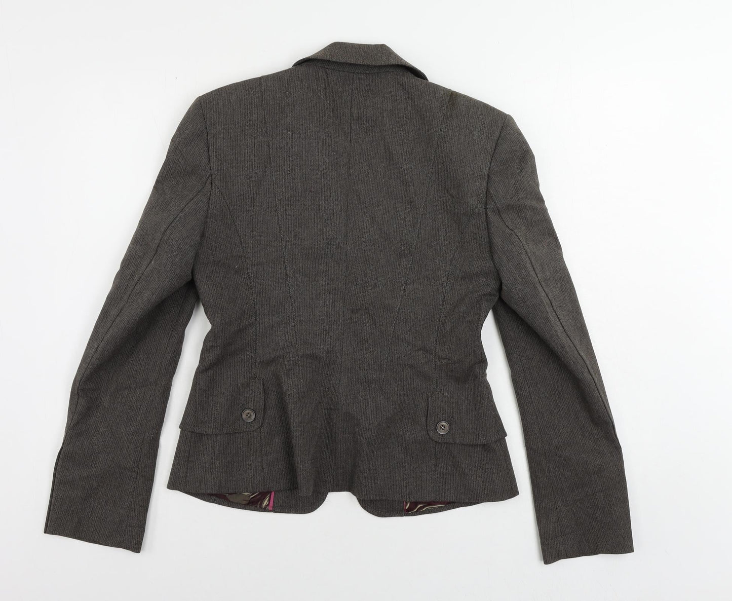 NEXT Womens Brown Jacket Coat Size 10 Button