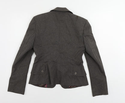 NEXT Womens Brown Jacket Coat Size 10 Button