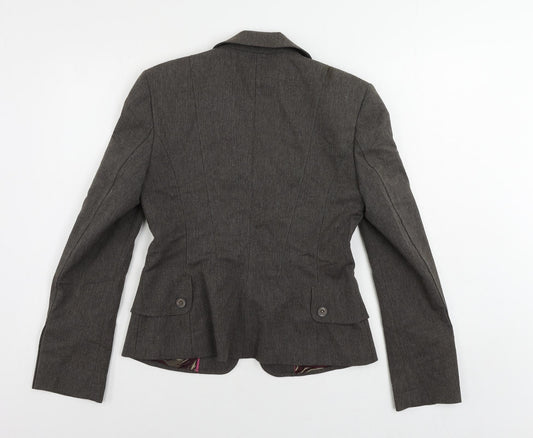 NEXT Womens Brown Jacket Coat Size 10 Button