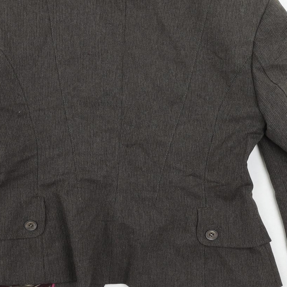 NEXT Womens Brown Jacket Coat Size 10 Button