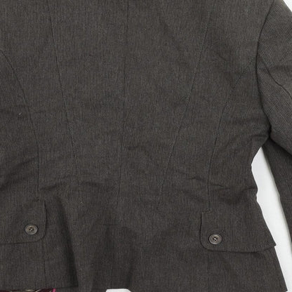 NEXT Womens Brown Jacket Coat Size 10 Button