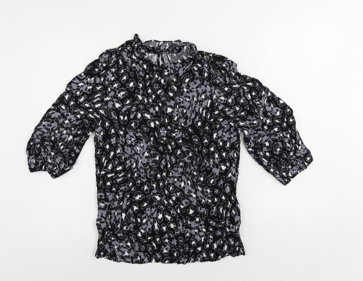 Womens UK Size 8 Marks and Spencer Black Basic Blouse