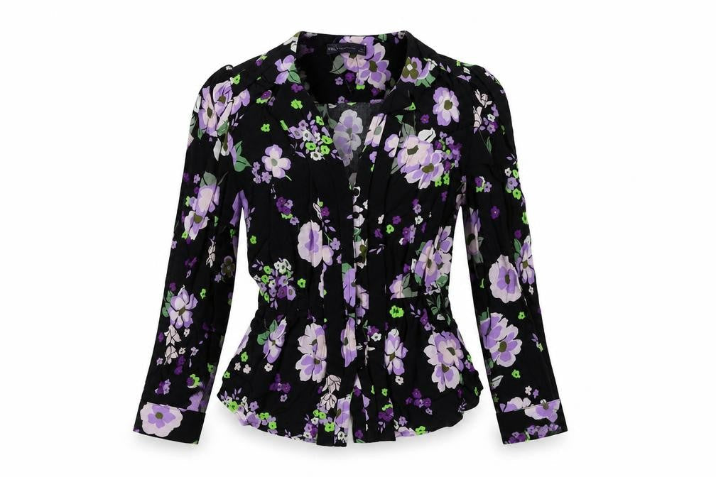 Womens UK Size 6 Marks and Spencer Black Basic Button-Up
