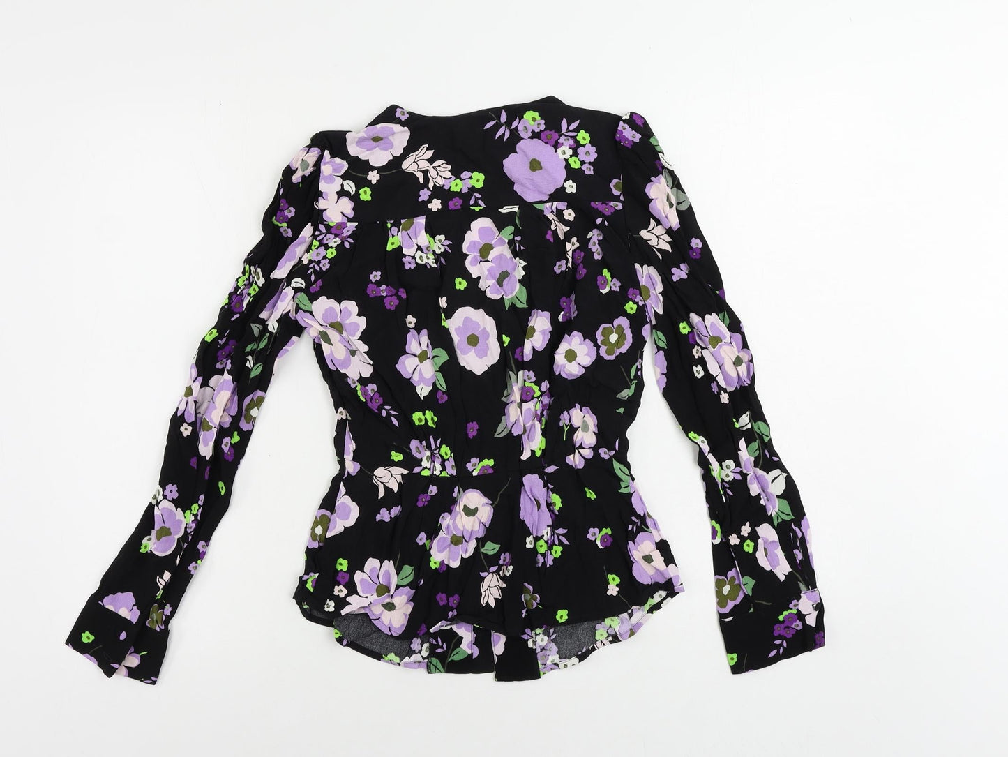 Womens UK Size 6 Marks and Spencer Black Basic Button-Up