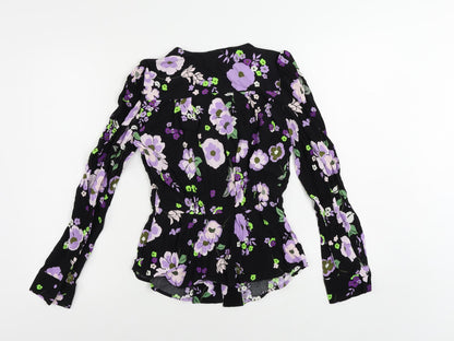 Womens UK Size 6 Marks and Spencer Black Basic Button-Up