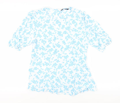 Womens UK Size 12 Marks and Spencer White Tunic Blouse
