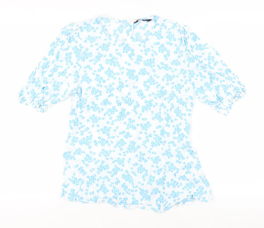 Womens UK Size 12 Marks and Spencer White Tunic Blouse