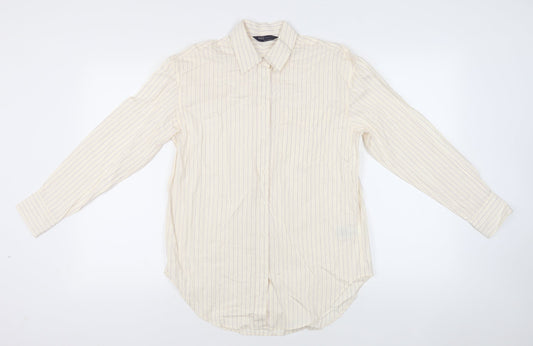 Womens UK Size 6 Marks and Spencer Ivory Basic Button-Up