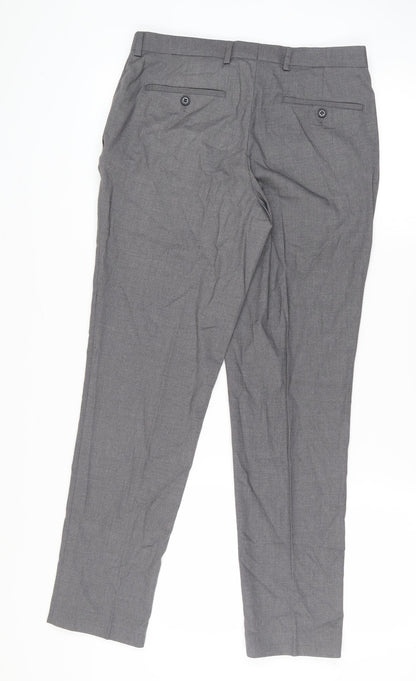 Womens UK Size L Marks and Spencer Regular Fit Dress Pants Grey Trousers