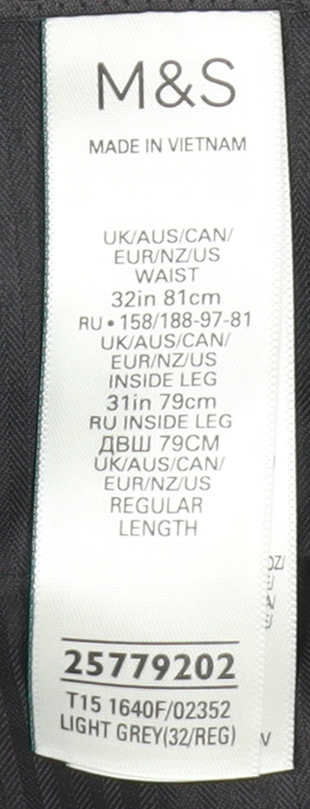 Womens UK Size L Marks and Spencer Regular Fit Dress Pants Grey Trousers