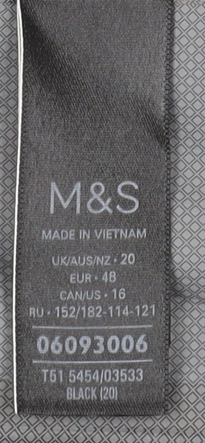 Unisex Adults UK Size 20 Marks and Spencer Black Basic Jacket