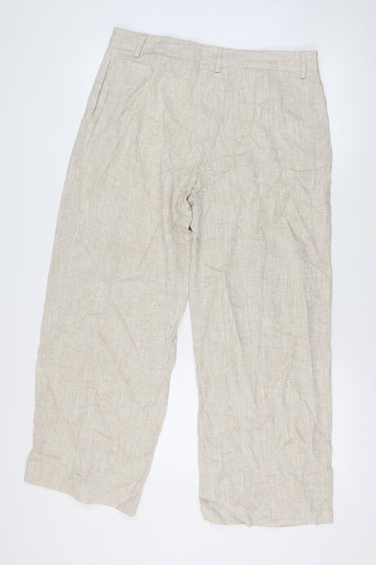 Womens UK Size 18 Marks and Spencer Classic Fit  Beige Trousers