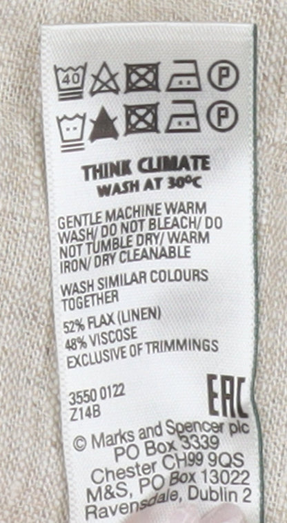 Womens UK Size 18 Marks and Spencer Classic Fit  Beige Trousers