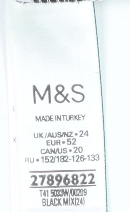 Womens UK Size 24 Marks and Spencer Black Camisole Tank