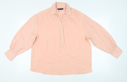 Womens UK Size 14 Marks and Spencer Pink Basic Blouse