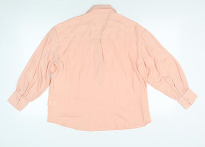 Womens UK Size 14 Marks and Spencer Pink Basic Blouse